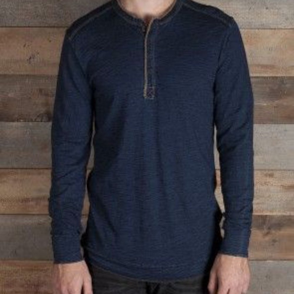 Mens Navy Henley